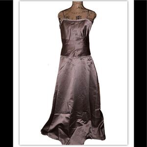 Impressions Bridal tan beaded dress size 12